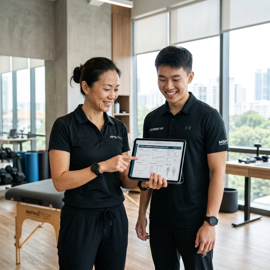 Stretch.vn Training - Instructor and student checking tablet